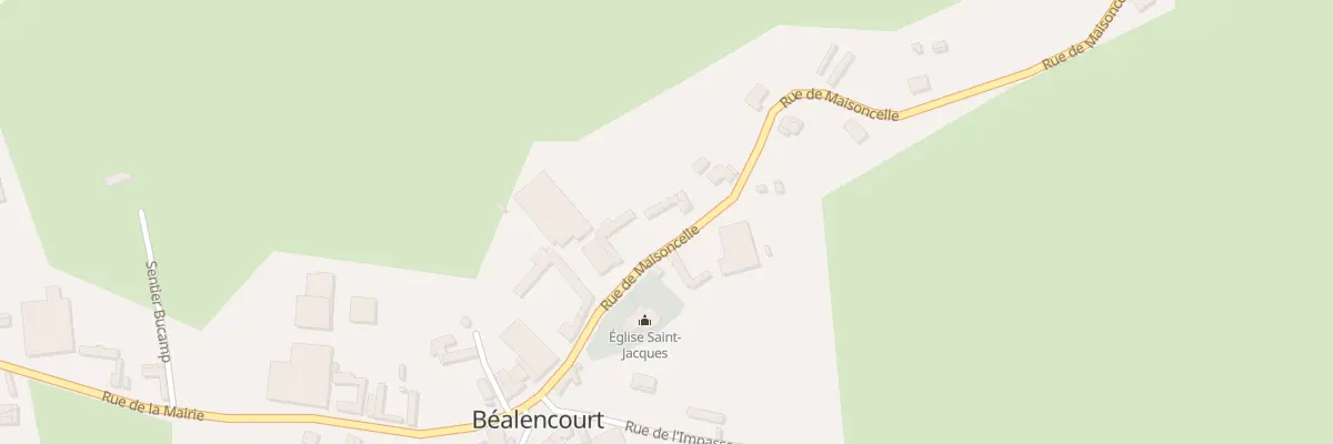 Plan du 38 Rue de Maisoncelle à Béalencourt