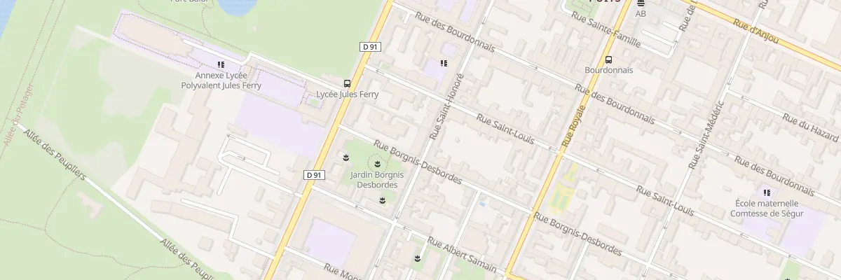 Plan du 1 Rue Borgnis Desbordes à Versailles