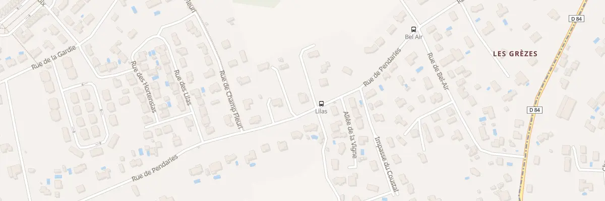 Plan du 36 Rue de Pendaries à Roussayrolles