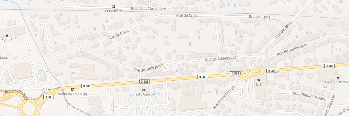 Plan du 88 Rue de Sérieyssols à Albi