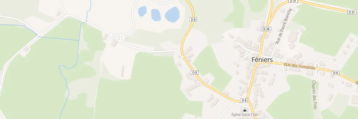 Plan du 38 Rue des Fontaines à Féniers