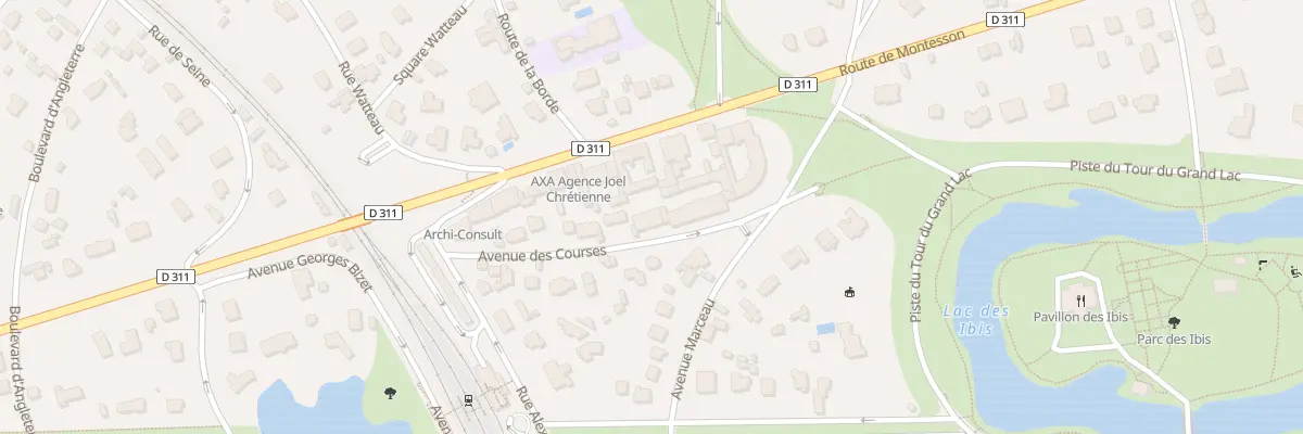 Plan du 13 Av des Courses au Vésinet