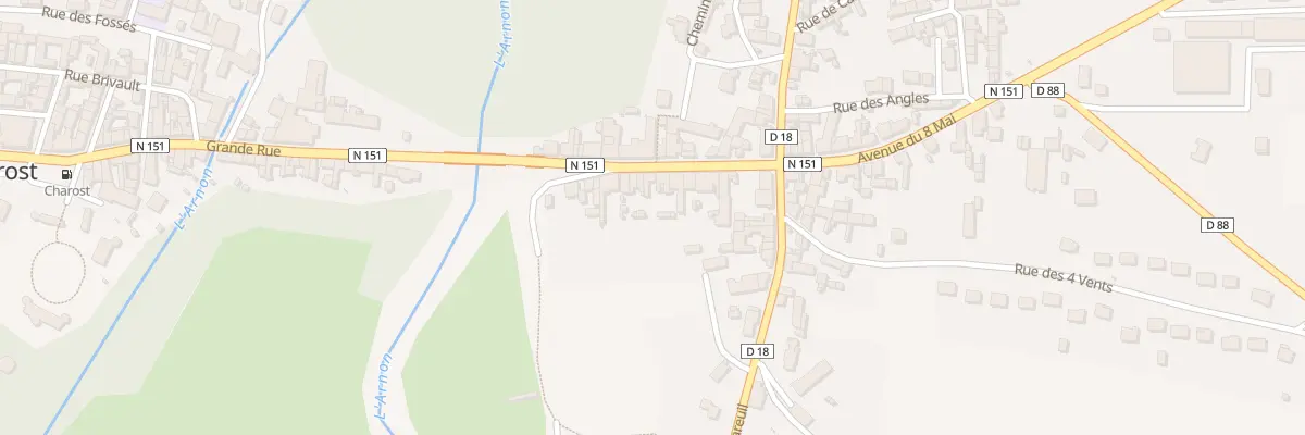 Plan du 16 Av du 8 Mai à Chârost
