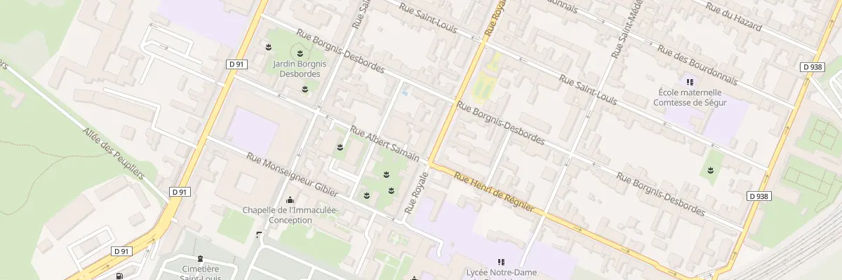 Plan du 88 Rue Royale à Versailles