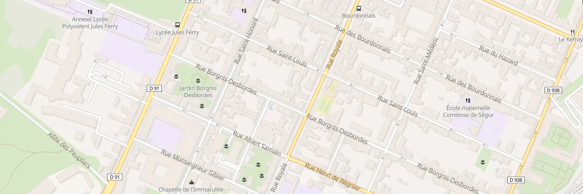 Plan du 13 Rue Borgnis Desbordes à Versailles