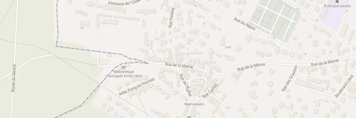 Plan du 4 Rue Pasteur au Mesnil-le-Roi