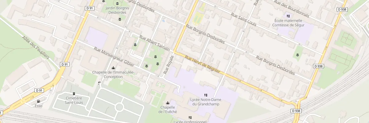 Plan du 93 Rue Royale à Versailles