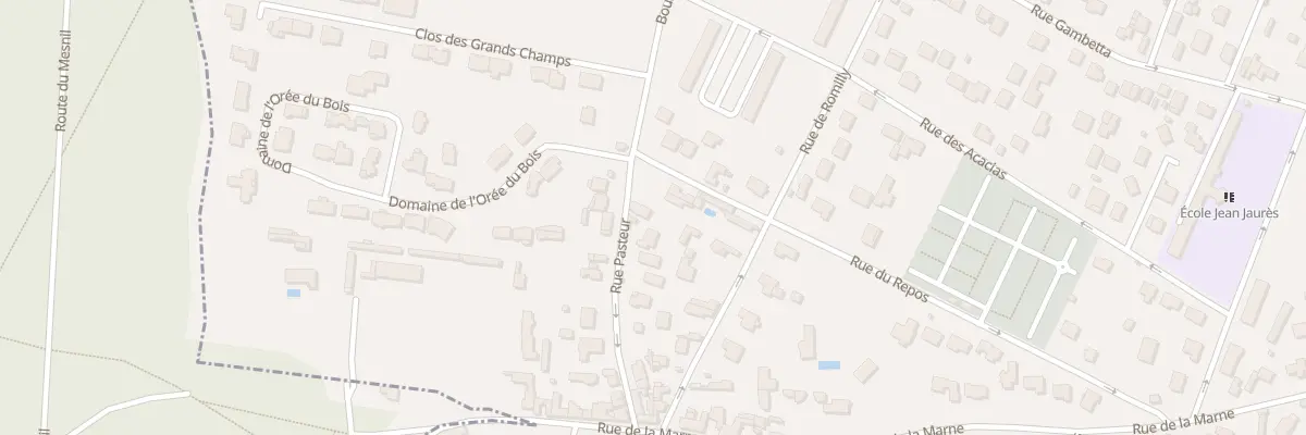 Plan du 12 Rue Pasteur au Mesnil-le-Roi