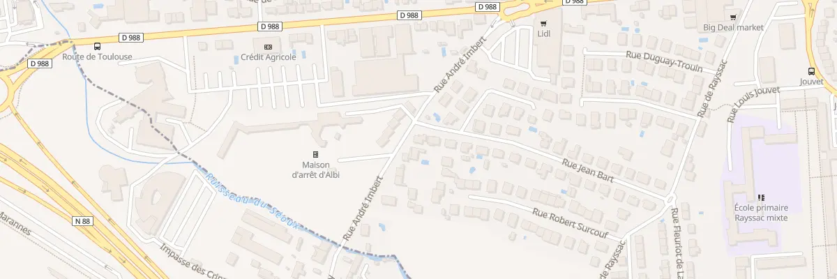 Plan du 31 Rue Jean Bart à Albi