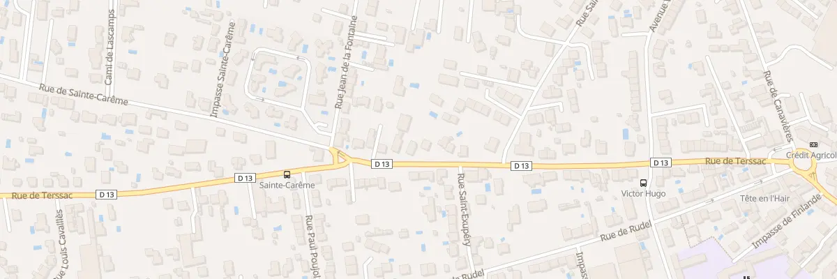 Plan du 70 Rue de Terssac à Albi