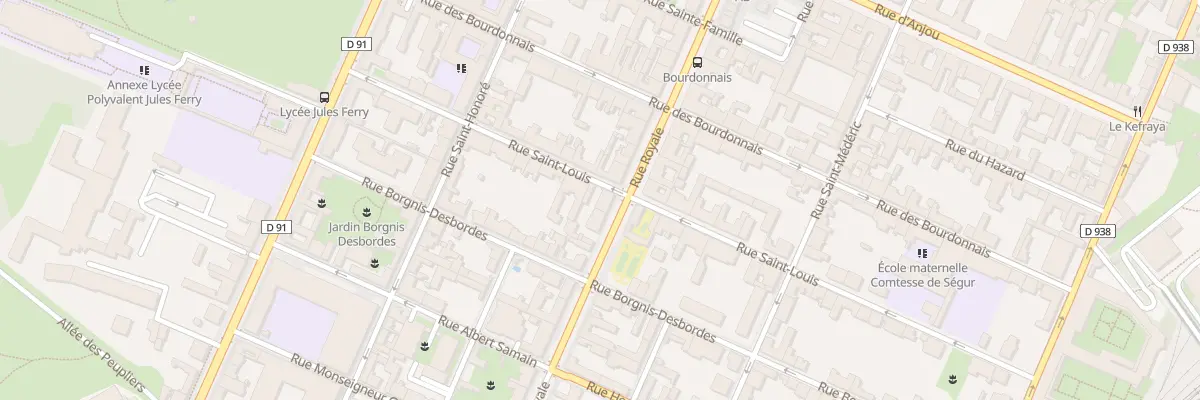 Plan du 76 Rue Royale à Versailles