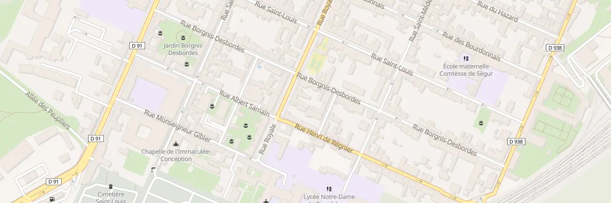 Plan du 89 Rue Royale à Versailles