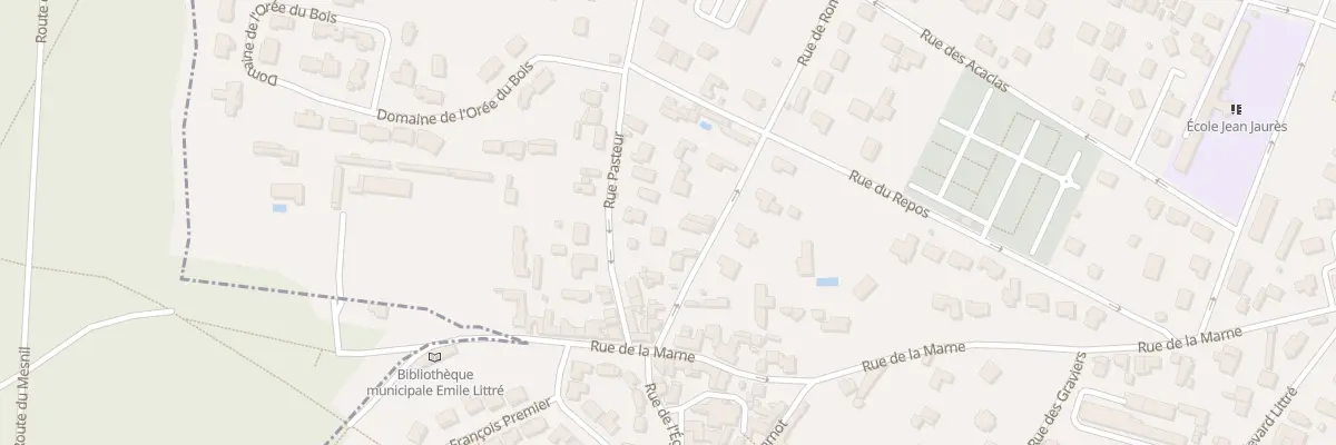 Plan du 8 Rue Pasteur au Mesnil-le-Roi