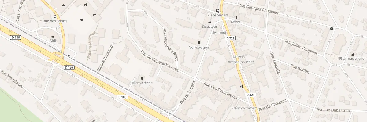 Plan du 2 Rue Alexandre Ribot au Chesnay-Rocquencourt