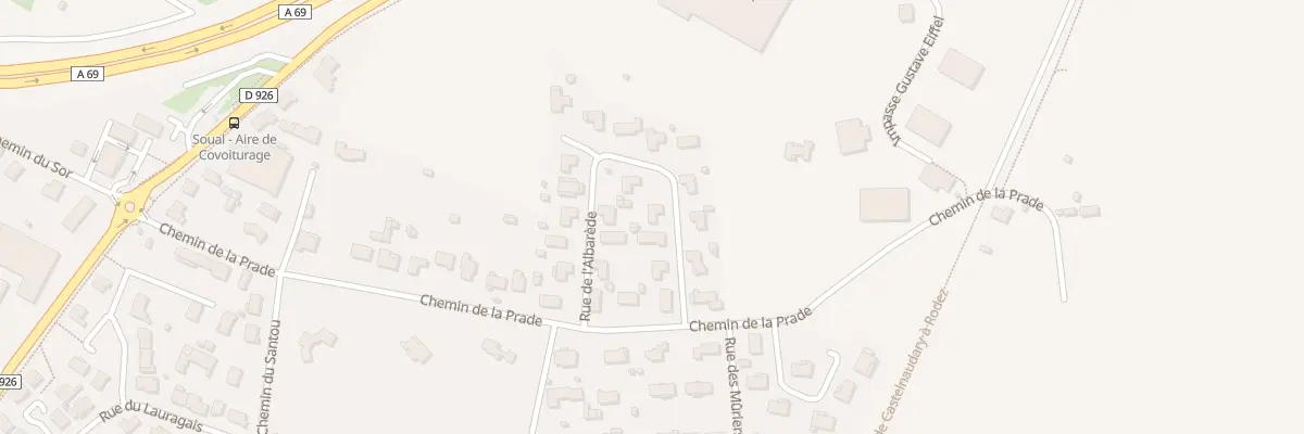 Plan du 7 Rue de l ’Albarède à Soual