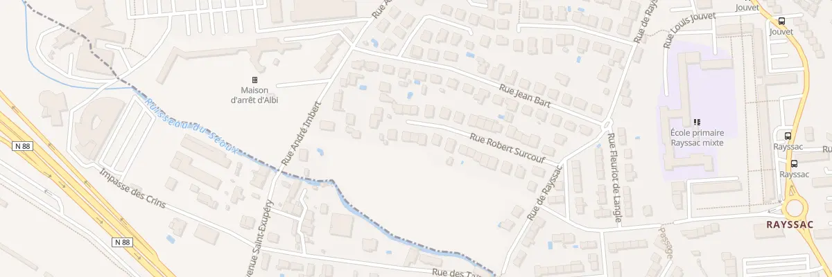 Plan du 23 Rue Surcouf à Albi