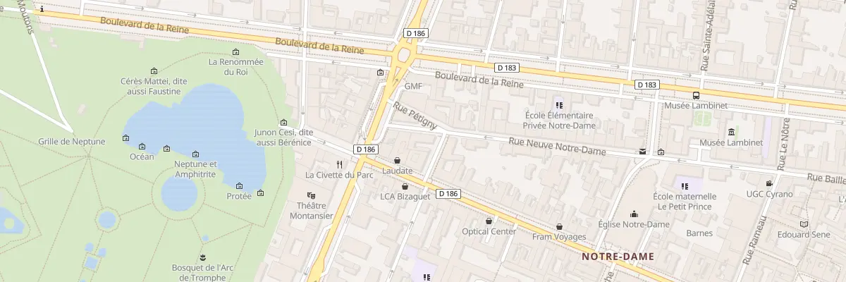 Plan du 2B Rue Neuve Notre-Dame à Versailles