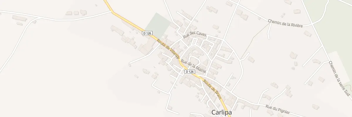 Plan du 2 Rte de Bram à Carlipa
