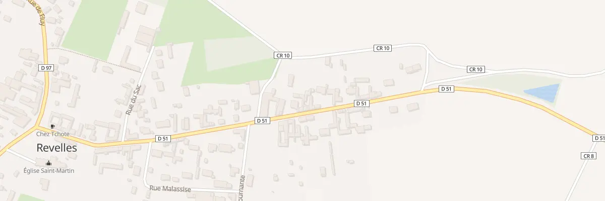 Plan de la Rue d’Amiens à Revelles
