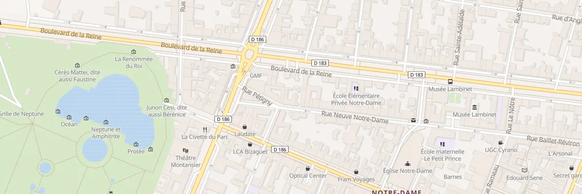 Plan du 5 Rue Neuve Notre-Dame à Versailles