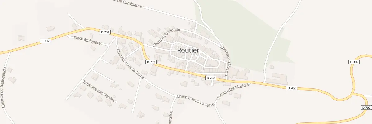 Plan du 28 Le Village à Routier