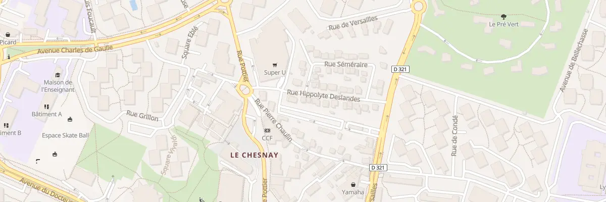 Plan du 15 Rue Hippolyte Deslandes au Chesnay-Rocquencourt