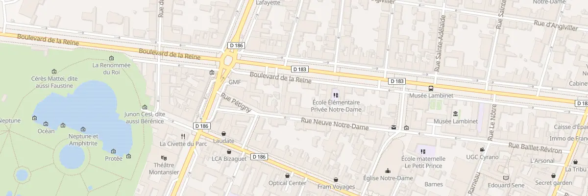 Plan du 9 Rue Neuve Notre-Dame à Versailles