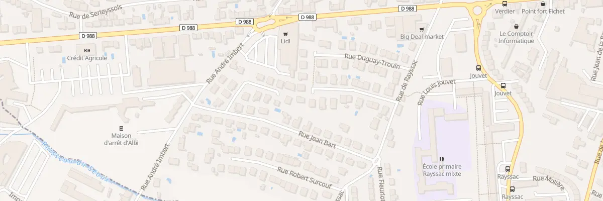Plan du 32 Rue Duguay-Trouin à Albi