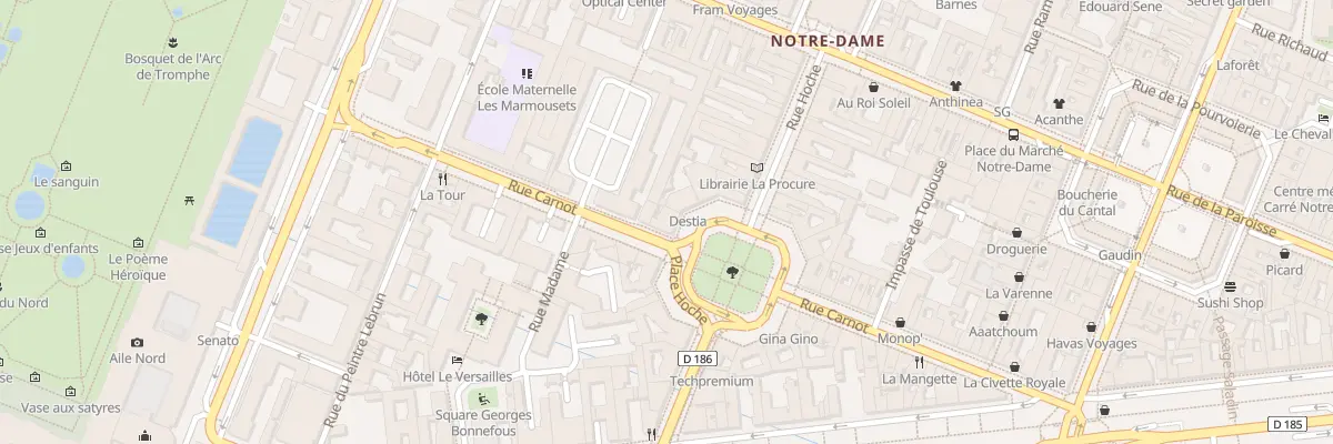 Plan du 1 Pl Hoche à Versailles