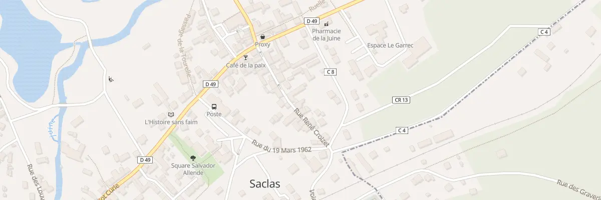Plan du 13 Rue René Croizet à Saclas