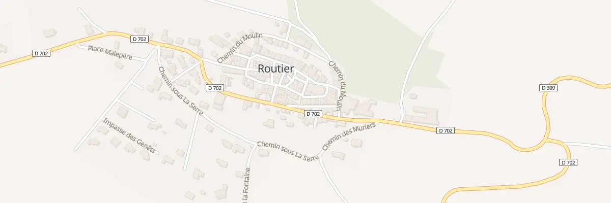 Plan de la Rue de l’Eglise à Routier