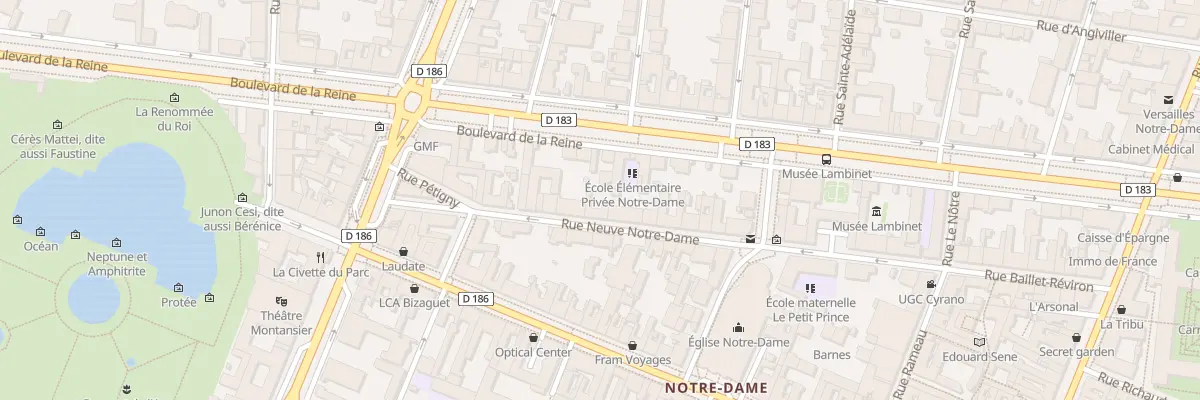 Plan du 13 Rue Neuve Notre-Dame à Versailles
