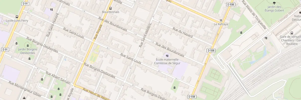 Plan du 32 Rue des Bourdonnais à Versailles