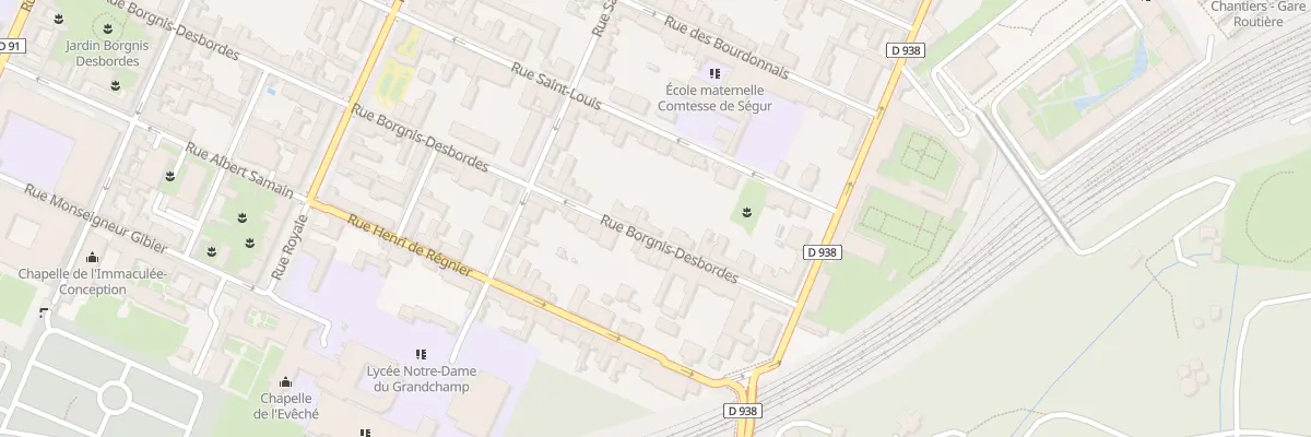Plan du 23 Rue Borgnis Desbordes à Versailles