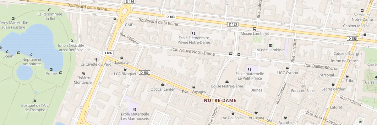 Plan du 12 Rue Neuve Notre-Dame à Versailles