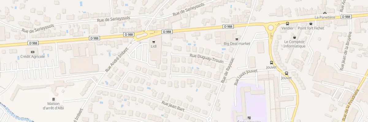 Plan du 15 Rue Duguay-Trouin à Albi
