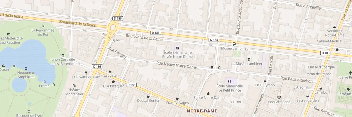 Plan du 13B Rue Neuve Notre-Dame à Versailles