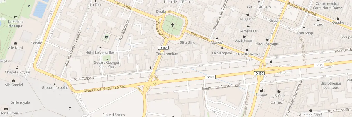 Plan du 3 Av de Saint-Cloud à Versailles