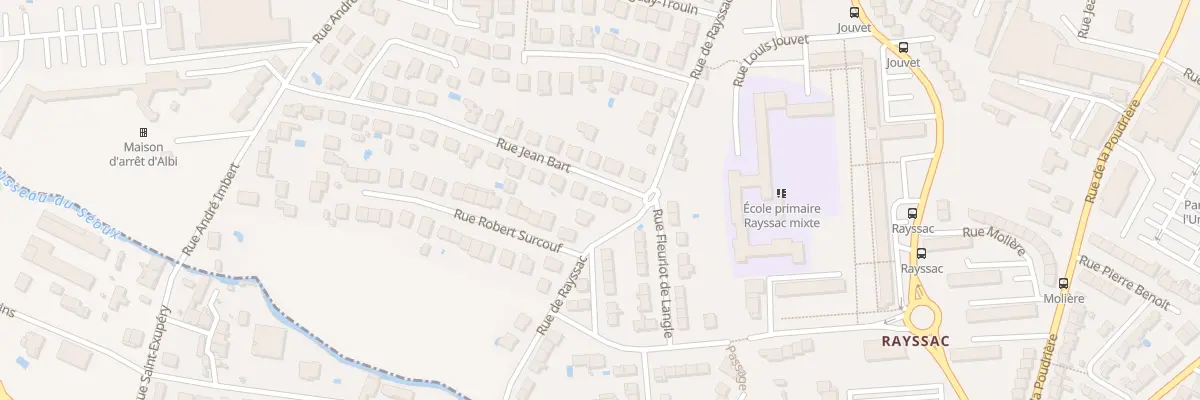 Plan du 3 Rue Jean Bart à Albi