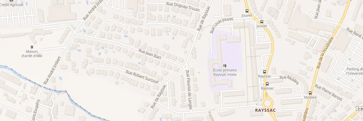 Plan du 2 Rue Jean Bart à Albi