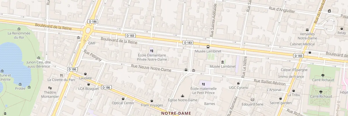 Plan du 21 Rue Neuve Notre-Dame à Versailles