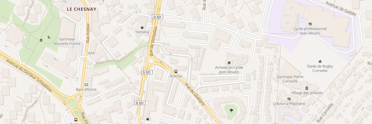 Plan du 1 Rue des Acacias au Chesnay-Rocquencourt