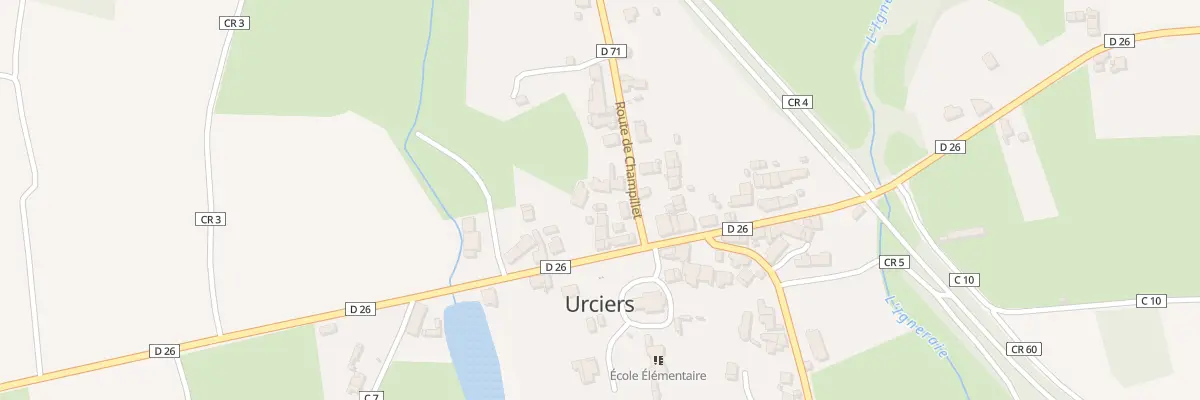 Plan du 7 Rte de Champillet à Urciers