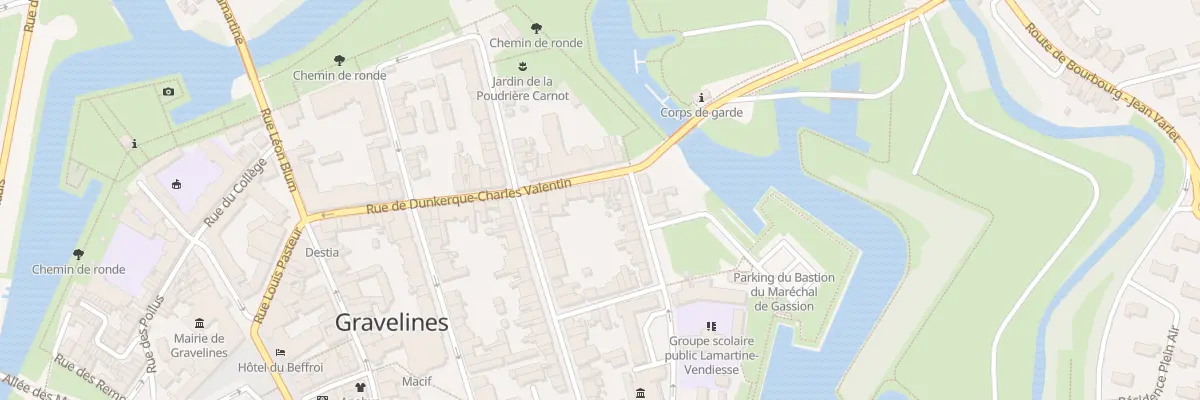 Plan du 34 Rue Dunkerque Charles Valentin à Gravelines