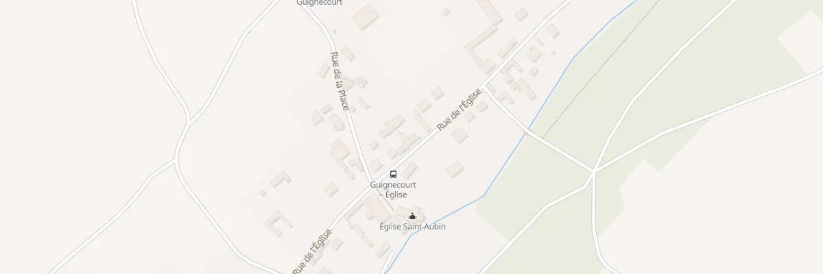 Plan du 215 Rue de l’Eglise à Guignecourt