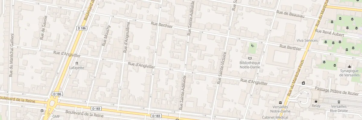 Plan du 11 Rue Sainte Adélaide à Versailles