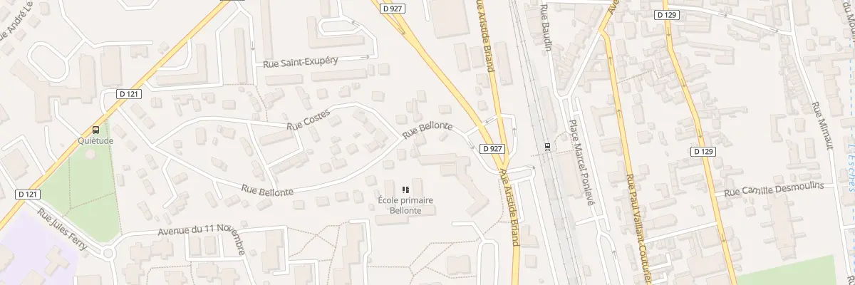 Plan du 1 Rue Bellonte à Méru