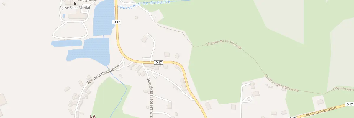 Plan du 28 Rte d’Aubusson à Blessac