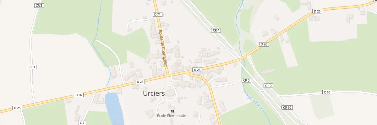 Plan du 15 Le Bourg à Urciers