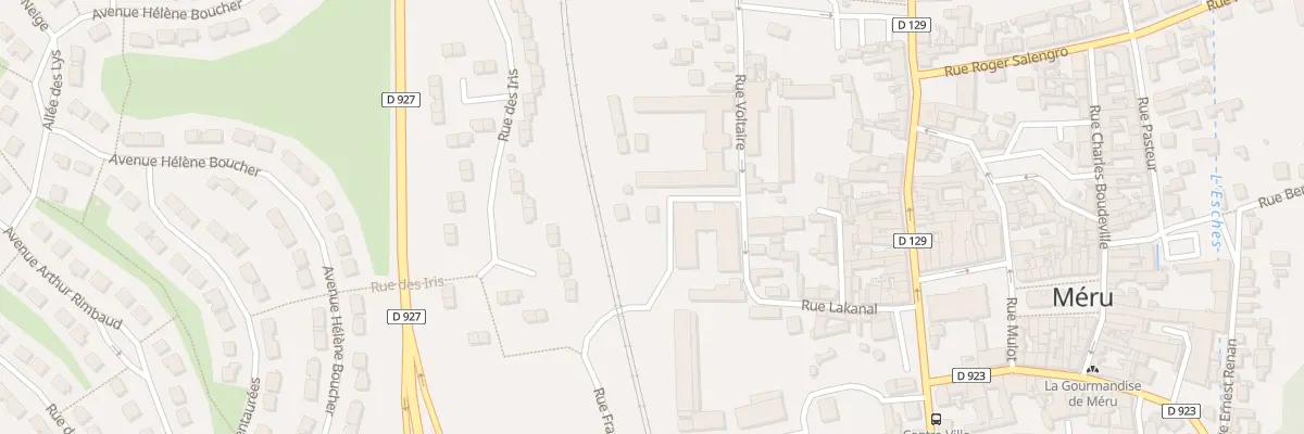 Plan du 36 Rue Voltaire à Méru